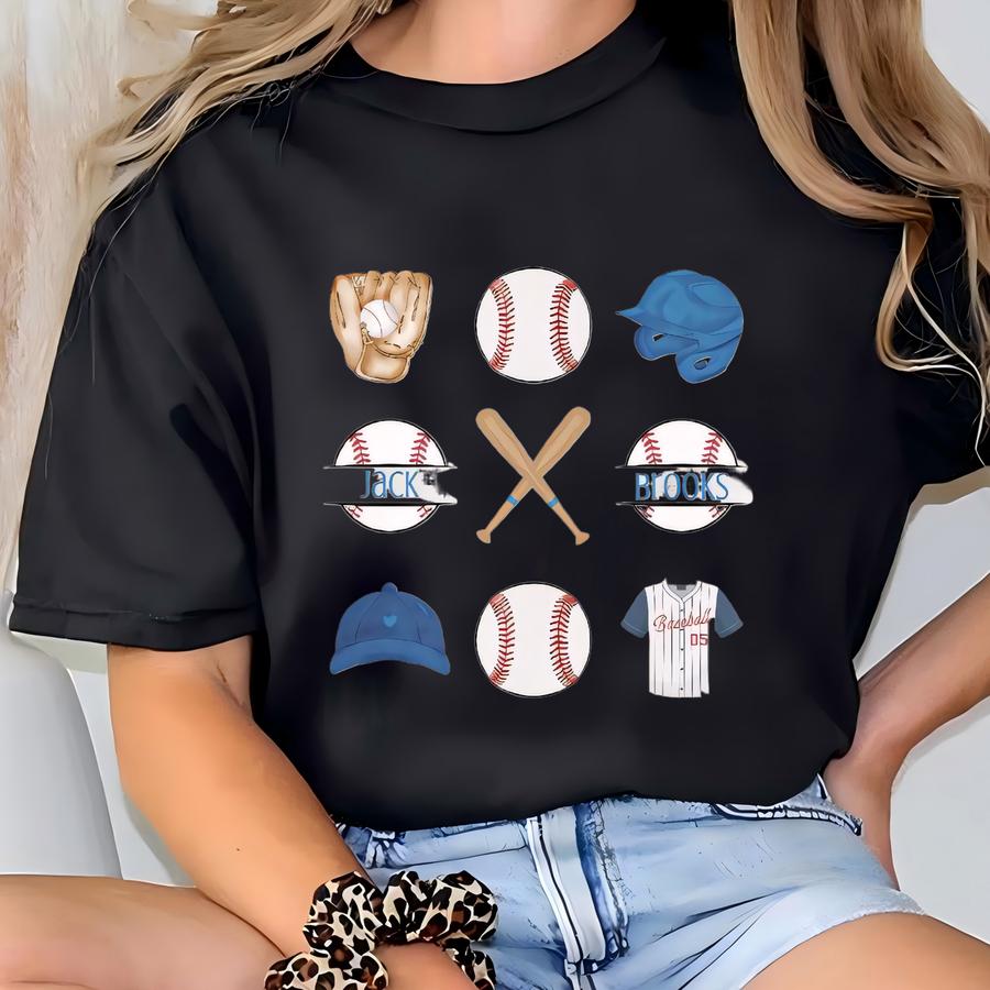 Custom Baseball Shirt Baseball Mama Shirt Baseball Sister Shirt Baseball Gift Modern Baseball Shirt Personalized Baseball Shirt T-shirt