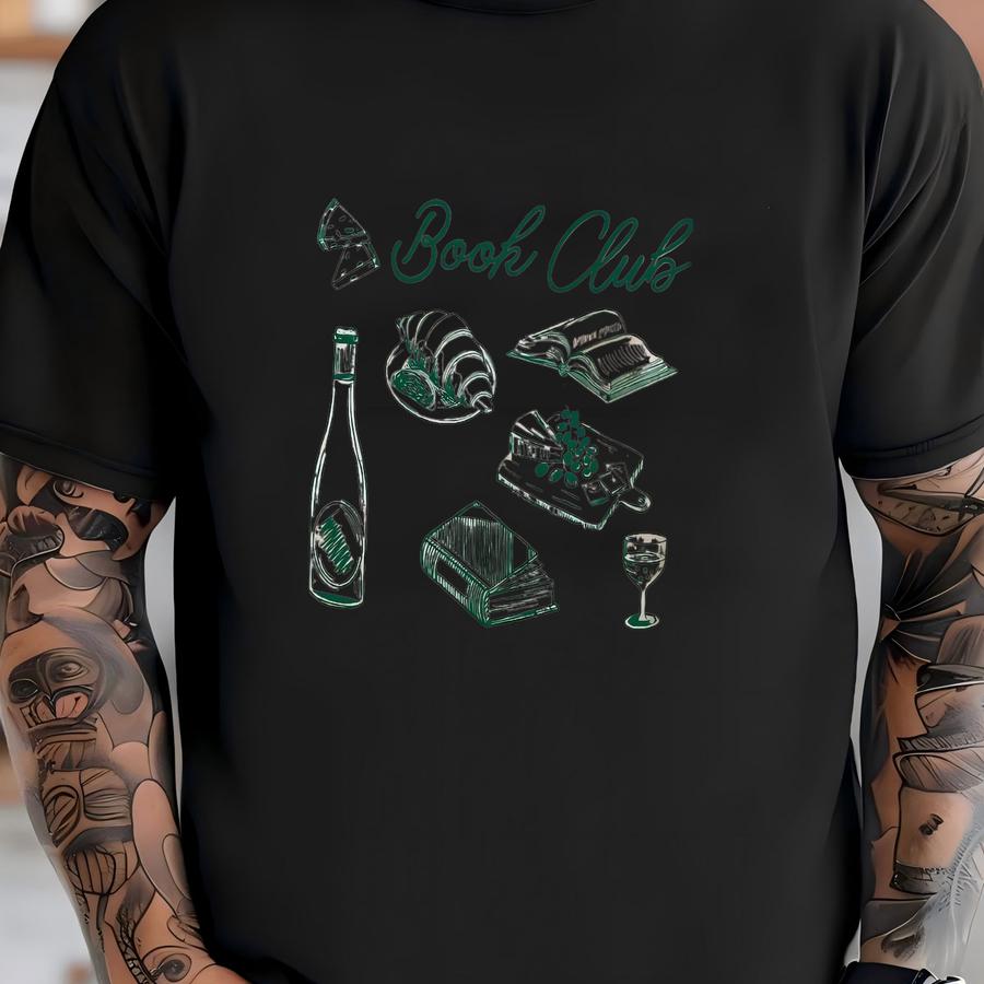 Read Books And Drink Wine Book Club Sweatshirt, Comfort Colors Aesthetic Book Club Tee, Books And Wine Hoodie,drink Wine Read Books Be Happy Shirt