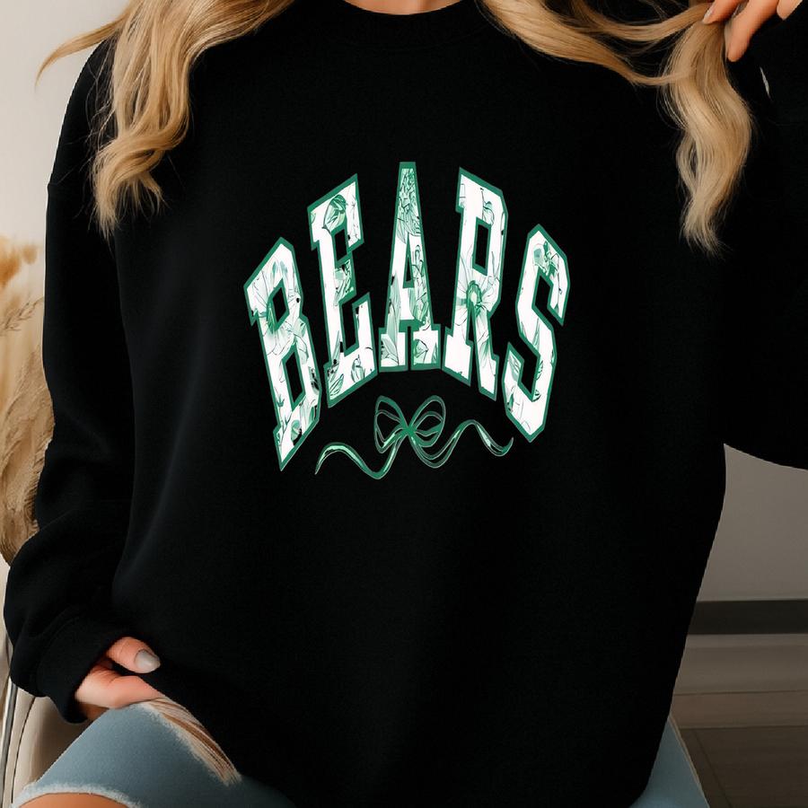 Coquette Bears Shirt Bears Football Alumni Shirt Football Bow Shirt Floral College Football Tee Chinoiserie Shirt College Apparel Waco Tee Sweatshirt