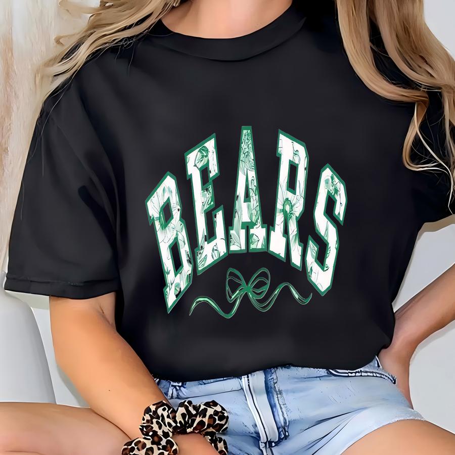 Coquette Bears Shirt Bears Football Alumni Shirt Football Bow Shirt Floral College Football Tee Chinoiserie Shirt College Apparel Waco Tee T-shirt