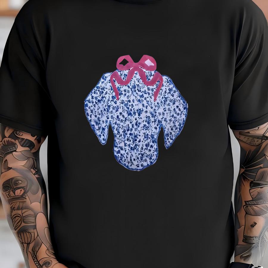 Quilted Dog Applique Tee, Chinoiserie, Quilted, Applique, Girl Gift, Dog Lover, Pup, Dog Shirt, Birthday Gift, Women's Gift, Christmas Gift T-shirt