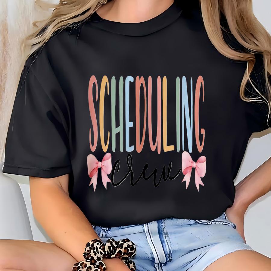 Scheduling Crew Sweatshirt, Front Office Shirt, Office Crew Shirt, Office Team Shirt, Staff Sweatshirt, School Office Shirt T-shirt