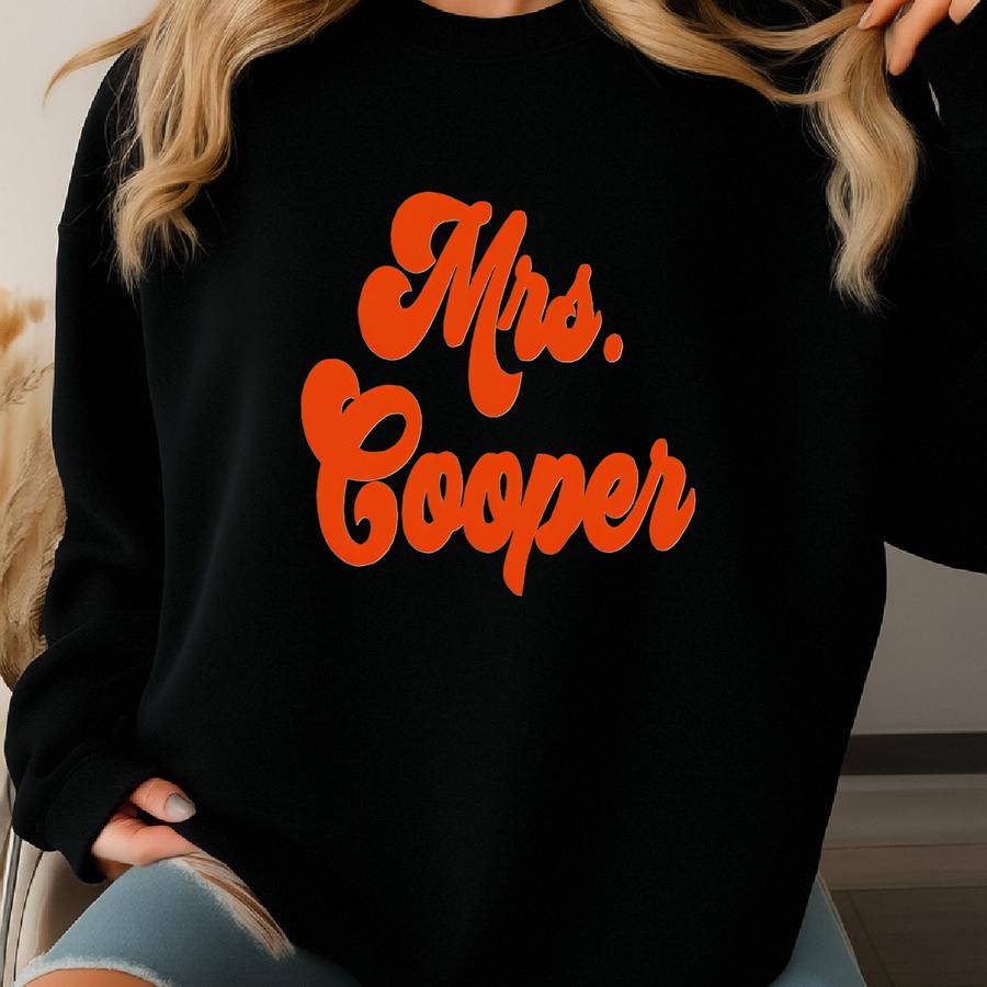 Custom Mrs Sweatshirt | Custom Mrs Hoodie | Wedding Gift | Gift For Bride | Bride Sweatshirt | Mr And Mrs Sweater | New Mrs Sweatshirt Sweatshirt