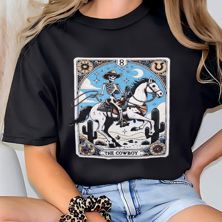 Tarot Card Western Shirt, Western Shirt, Cowboy Shirt, Country Music Shirt, Tarot Card Graphic Tee, Southern, Country Girl T-shirt