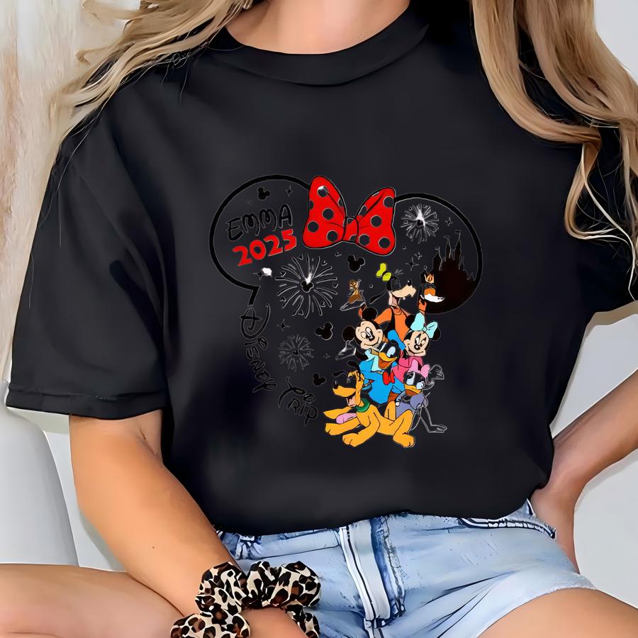 Custom Family Shirts 2025 • Matching Trip Hoodies • Personalized Mouse Vacation Tees • Family Vacation Shirts T-shirt
