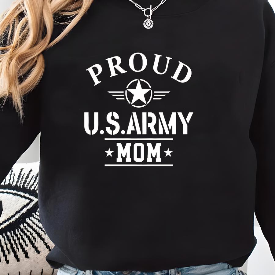 Proud Mom Sweatshirt,  Mom Shirts, Soldier Mama Shirt, Family Shirts, Usa Mom Shirt, Cute Military Mom Tee Shirts Sweatshirt