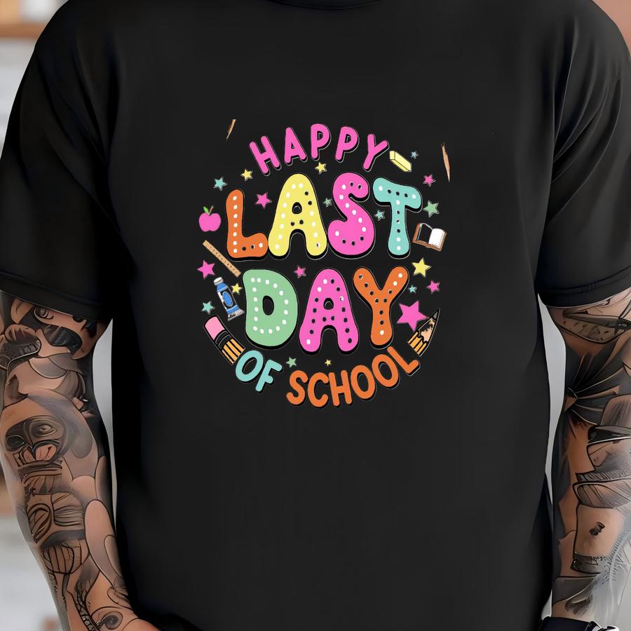 ® Happy Last Day Of School Tee, Retro Teacher Shirt, Last Day Of School, Teacher Shirt, Funny Teacher Shirt, Teacher Gift T-shirt
