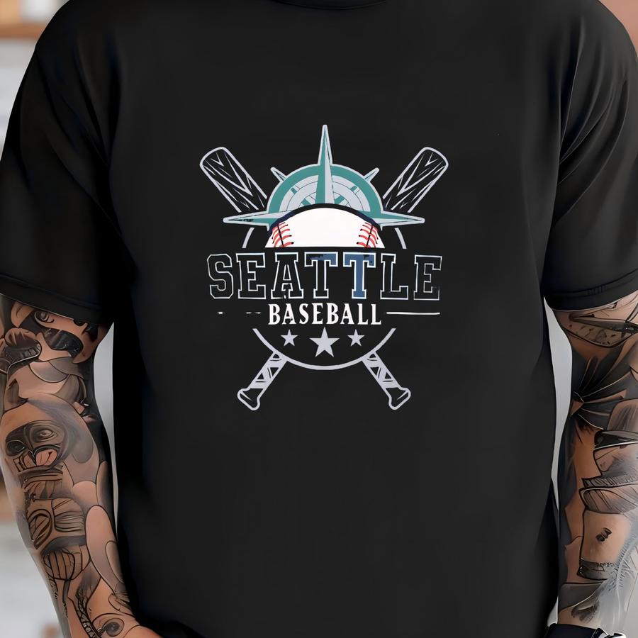 Vintage Seattle Baseball Hoodie: Retro Sports Fan Apparel T-shirt