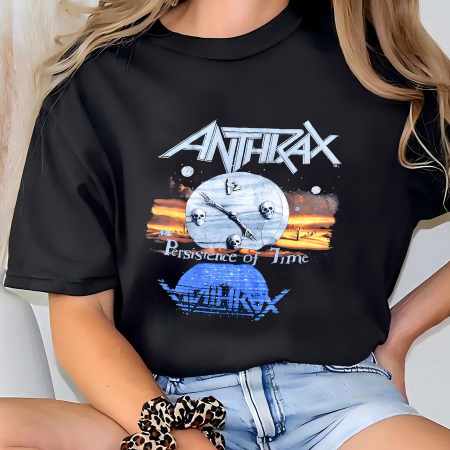 Vtg 1990 Persistence Of Time Tour Single Stitch Thrash Metal Tee Hoodie Rock Spring Tag L T-shirt