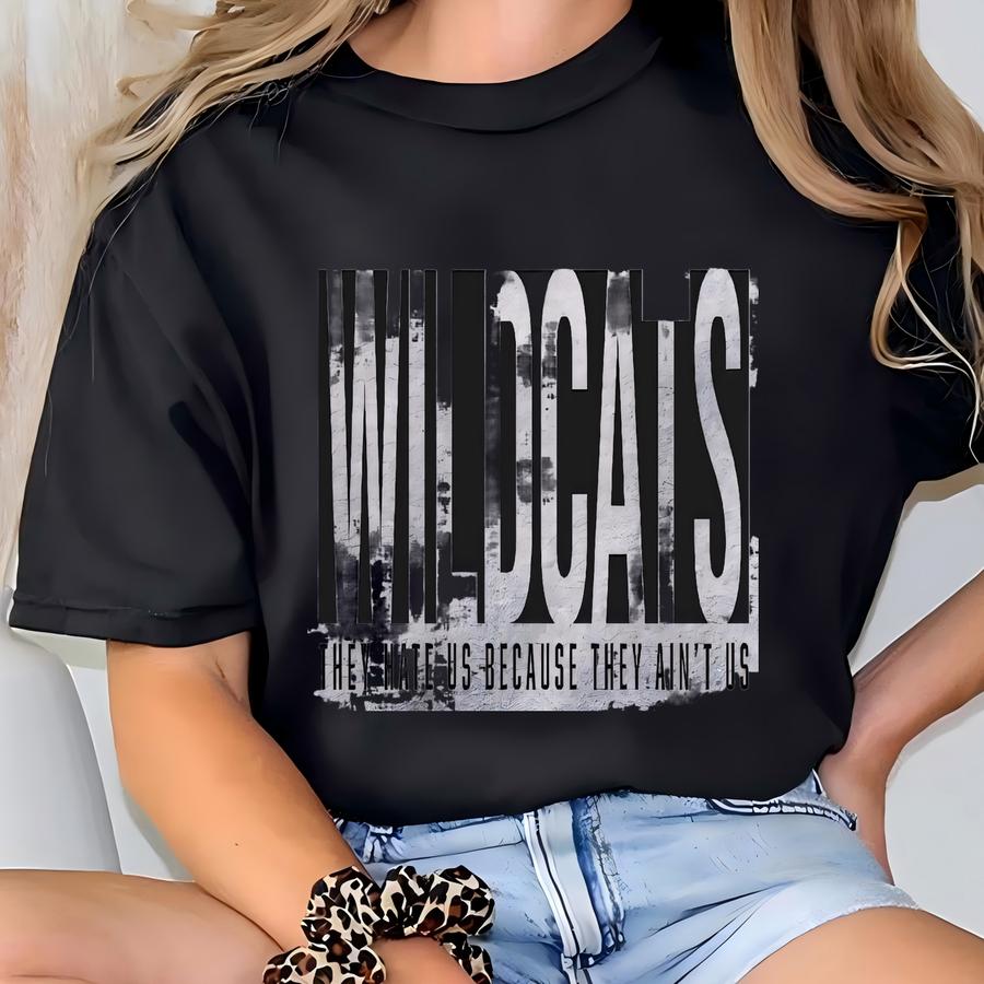 Wildcats Svg, Png, Dxf, Jpg, Eps, They Hate Us Because They Ain't Us , Wildcats Game Day School Spirit Shirt Cut File T-shirt