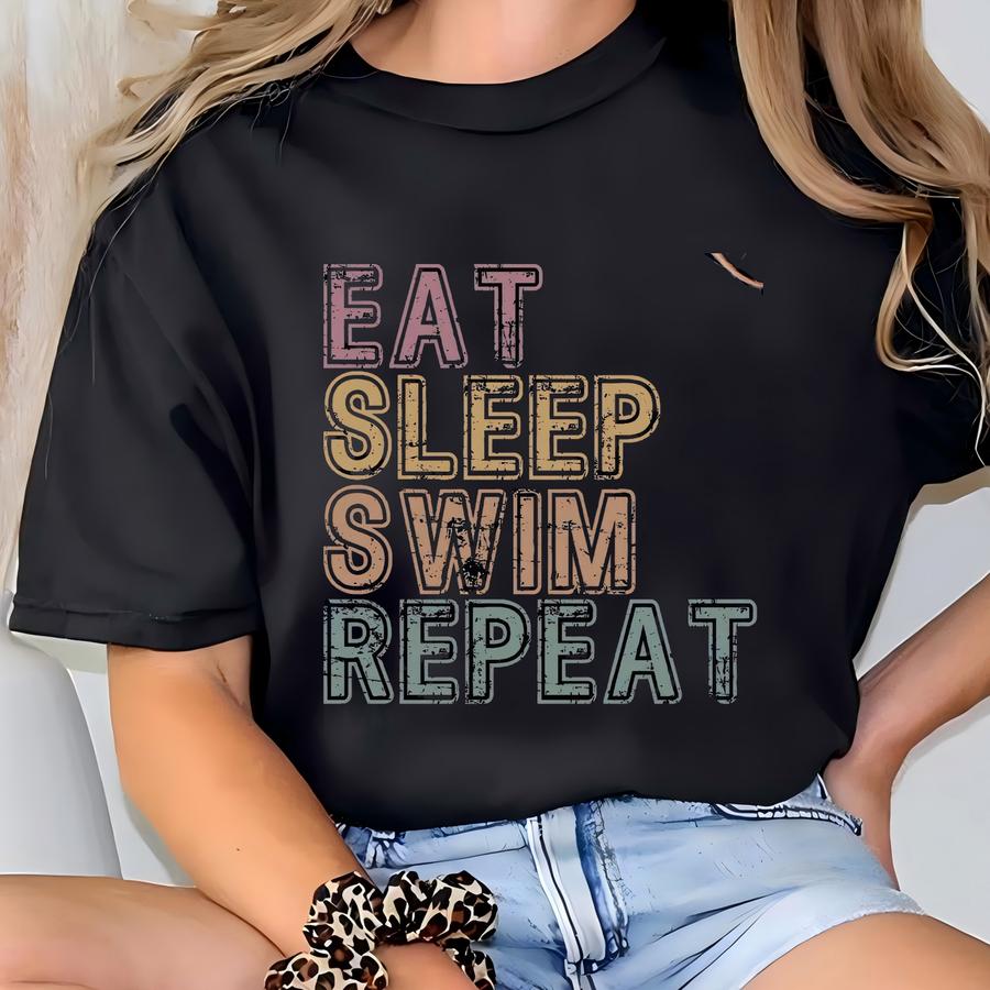 Eat Sp Swim Repeat Shirt, Swim Shirt, Swim Tank Top, Swim Sweatshirt, Gift For Swimmer, Fitness Shirt, Swim Tshirt, Swimmer Shirt T-shirt