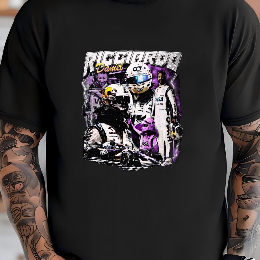 Vintage 90s Daniel Ricciardo Shirt Homage Retro Classic Graphic Tee Bootleg Bestseller Unisex Sport Sweatshirt Gift T-shirt