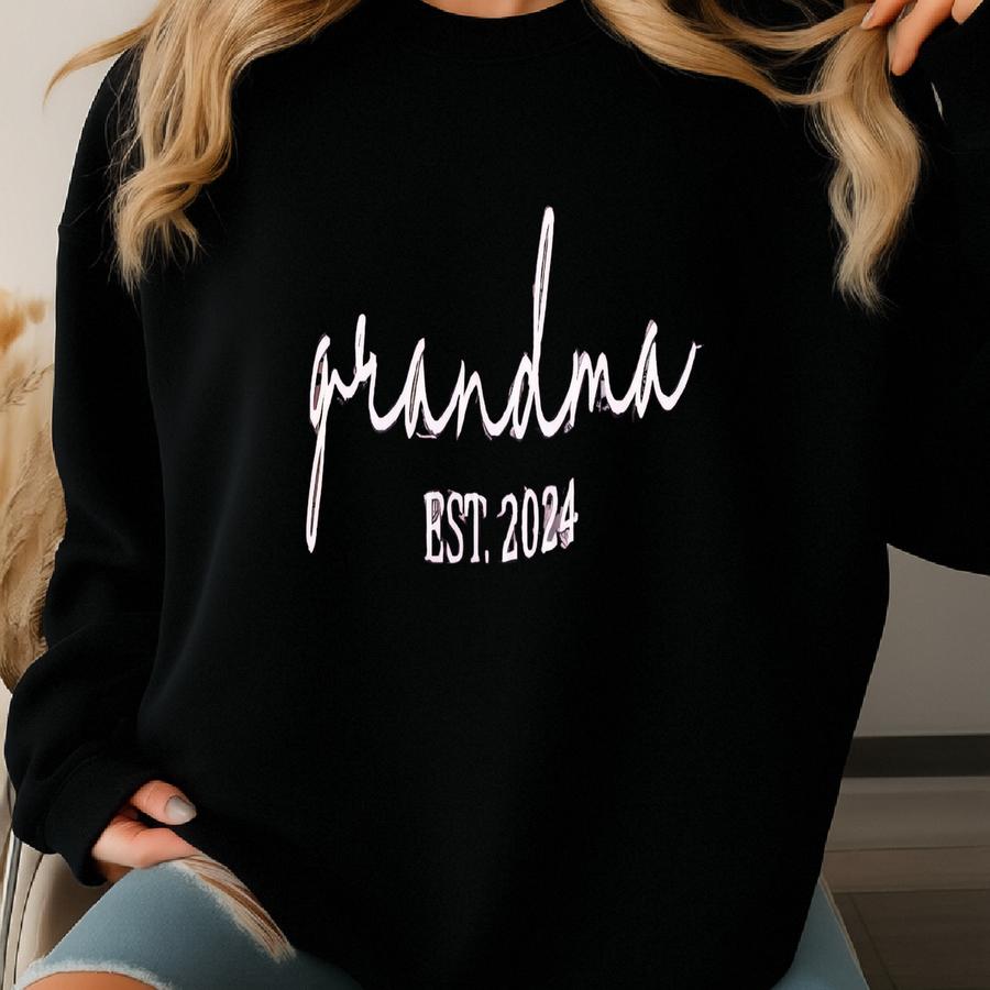 Custom Grandma Sweatshirt With Grandkids Names On Sve, Personalized Grandma Hoodie, Mothers Day Gift, Grandma Gifts, Christmas Gift Sweatshirt