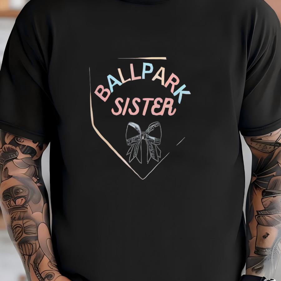 Ballpark Sister Youth Hoodie: Softball Baseball Tee T-shirt