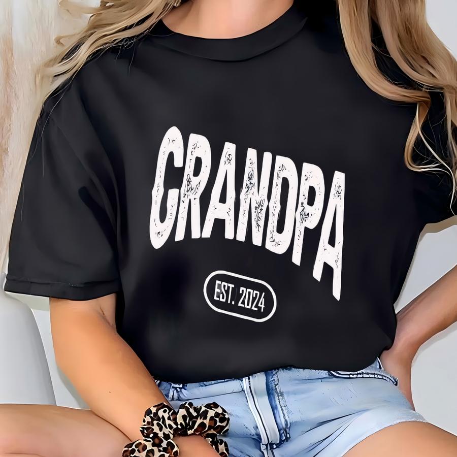 ® Grandpa Est Shirt, Pocket Grandpa Shirt, Custom Grandpa Shirt, Personalized Dad Tee, Father's Day Shirt, Papa Shirt Gift T-shirt