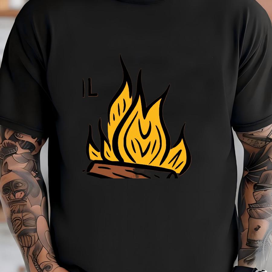 Funny Campfire Social Media Sticker | Waterproof Camper Decal | Outdoor Adventure Vinyl Sticker | Camper Gift | Rv Sticker | Campfire Lover T-shirt