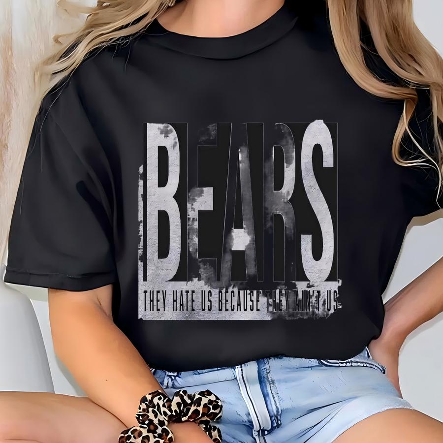 Bears Svg, Png, Dxf, Jpg, Eps, They Hate Us Because They Ain't Us , Bears Game Day School Spirit Shirt Cut File T-shirt