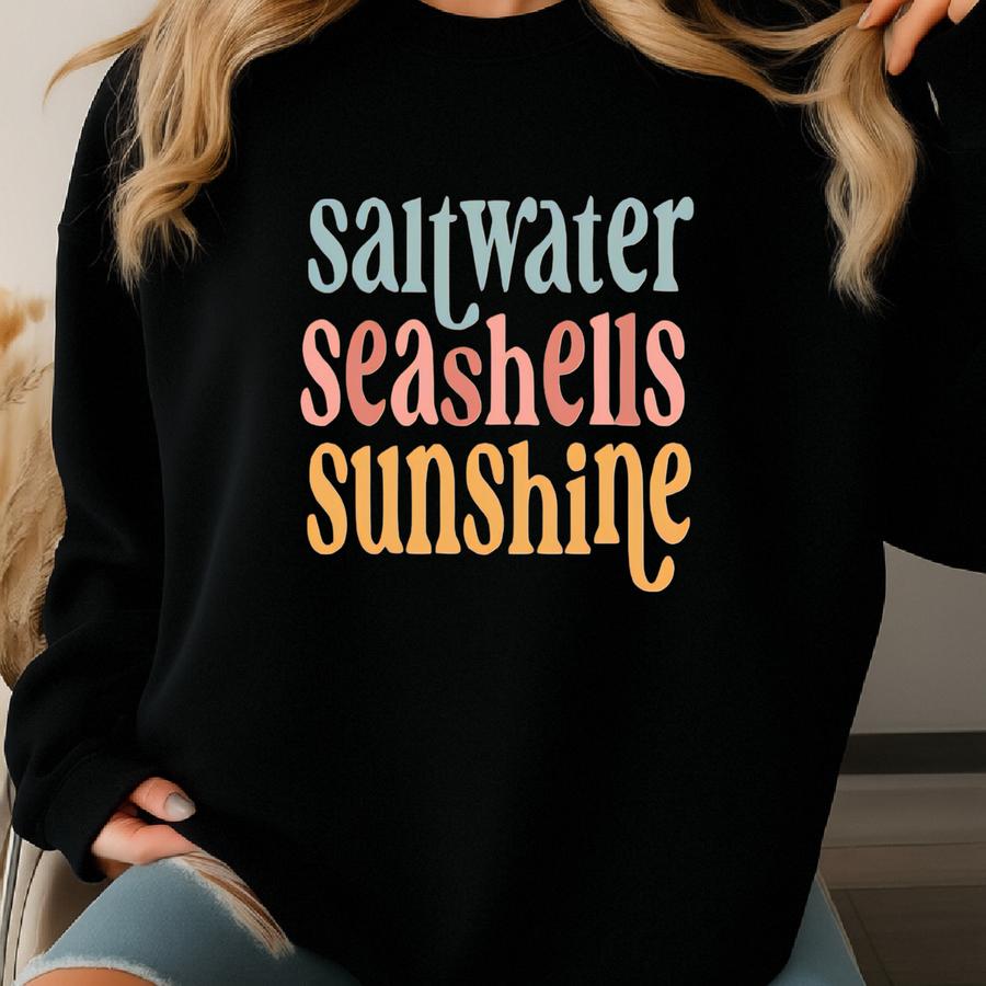 Saltwater Seass Sunshine Shirt, Summer Shirt,beach Shirt,saltwater Shirt,seass Shirt,sunshine Shirt,summer Trip Shirt,vacation Shirt Sweatshirt