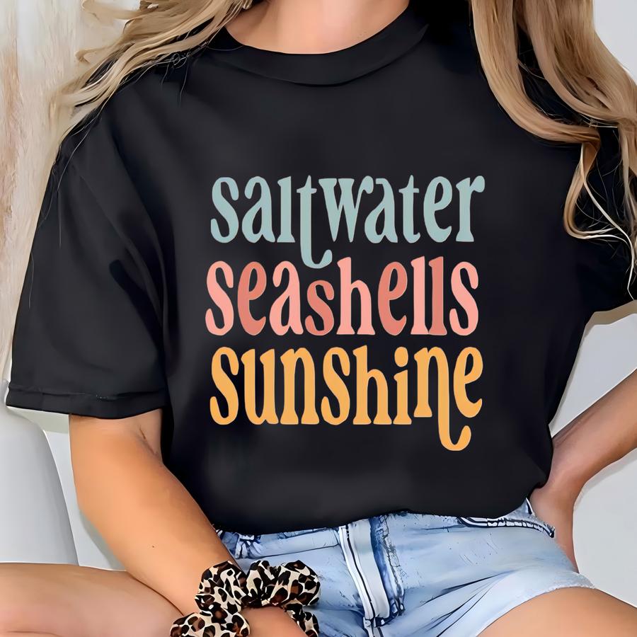 Saltwater Seass Sunshine Shirt, Summer Shirt,beach Shirt,saltwater Shirt,seass Shirt,sunshine Shirt,summer Trip Shirt,vacation Shirt T-shirt