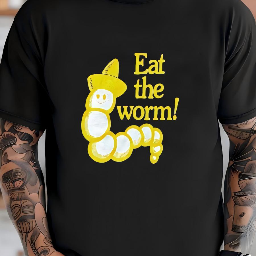 Vintage 1980s Mezcal Eat The Worm Monte Alban Single Stitch Poly/cotton Hoodie T-shirt