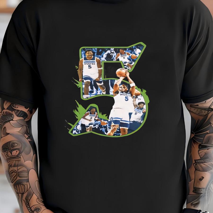 Double Sided Vintage 90s Anthony Edwards Shirt Homage Retro Classic Graphic Tee Bootleg Bestseller Unisex Sport Sweatshirt Gift T-shirt