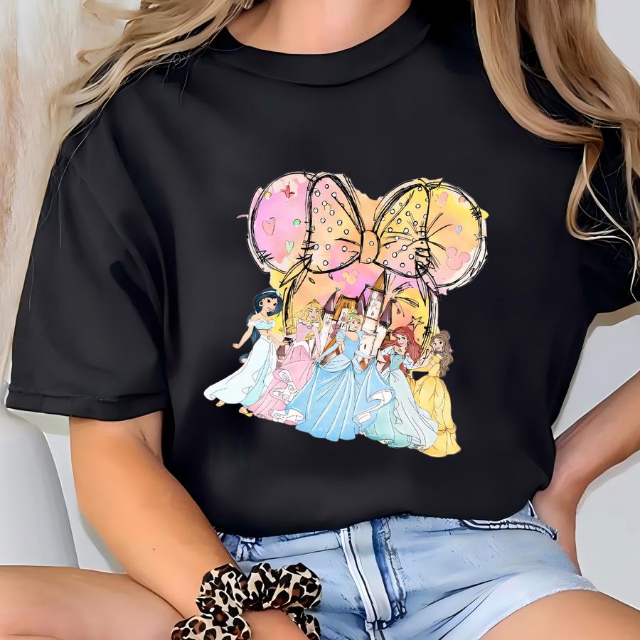 World Princess Shirt, Watercolor Castle Shirt, Girl Trip, Princess Sweater, Girls Trip Shirt, Princess Castle Tee T-shirt