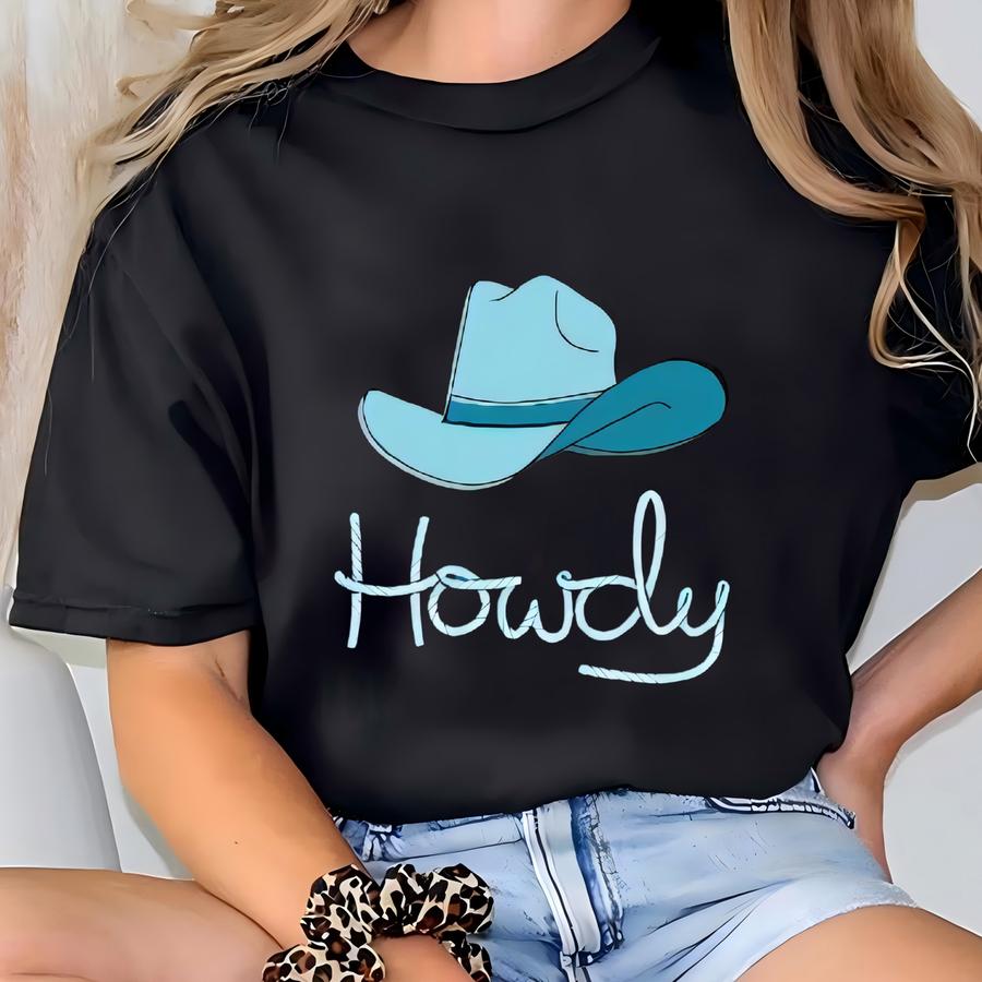 Cowgirl Hat Howdy Gildan 5000b Youth Classic Tee T-shirt