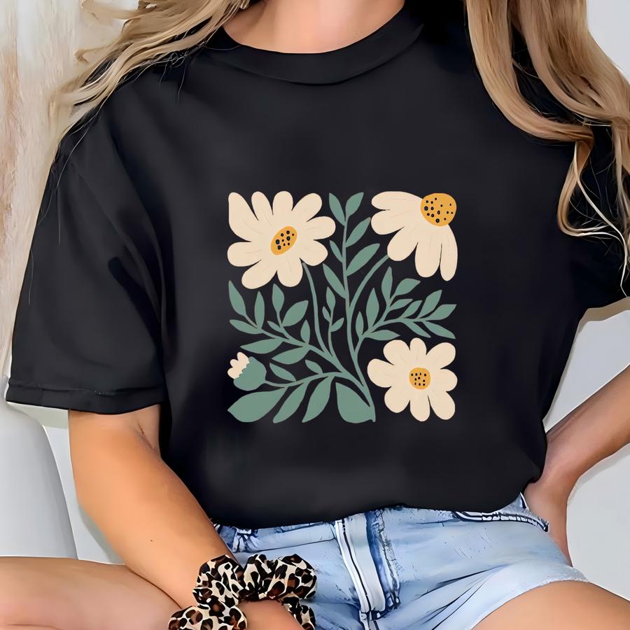 Teacher Boho Floral Hoodie, Retro Flowers ® Shirt, Inclusion Diversity Equality Tshirt, Everyone's Welcome Here, Teacher Gift T-shirt
