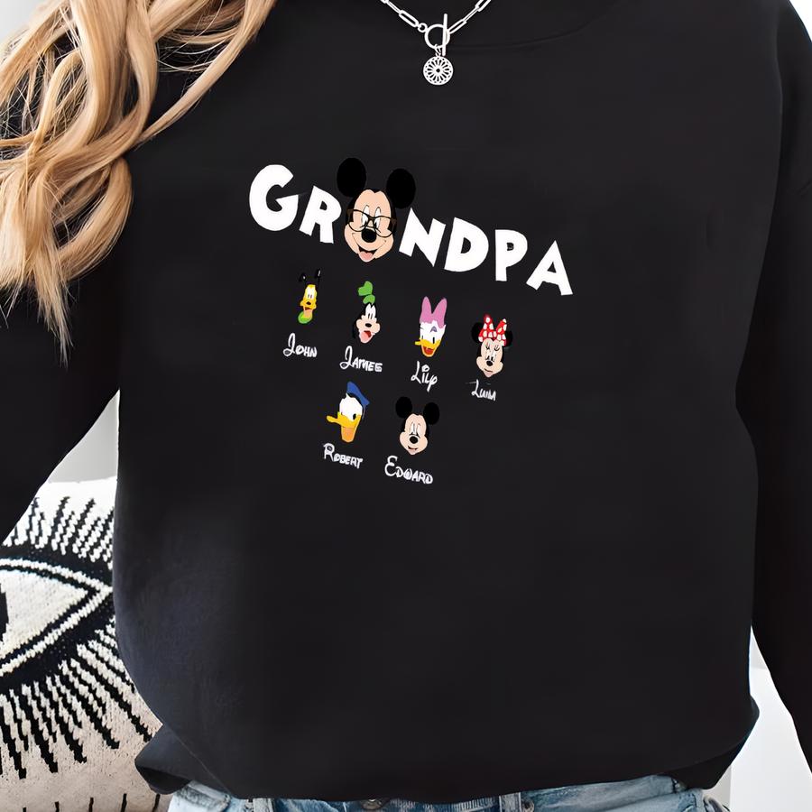 Custom Grandma Kids Name Shirt, Personalized Name Family Matching Trip Shirt, Grandpa Uncle Auntie Nana Papa Grammy Tee Sweatshirt