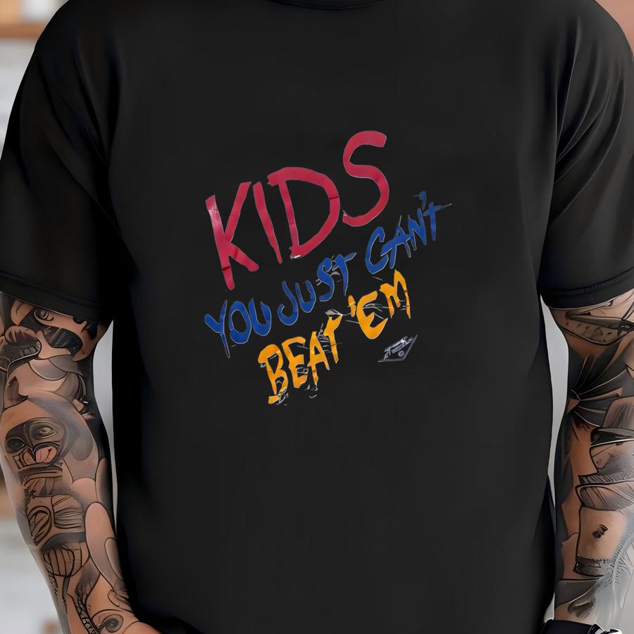 Vintage 1990s Distressed Burnout Funny Kids You Can’t Beat Em Hoodie Size Medium T-shirt