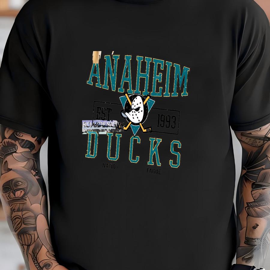 ® Anaheim Ducks Hockey Hoodie, Custom Vintage Graphic Tee, Anaheim Hockey Gift For Fan T-shirt