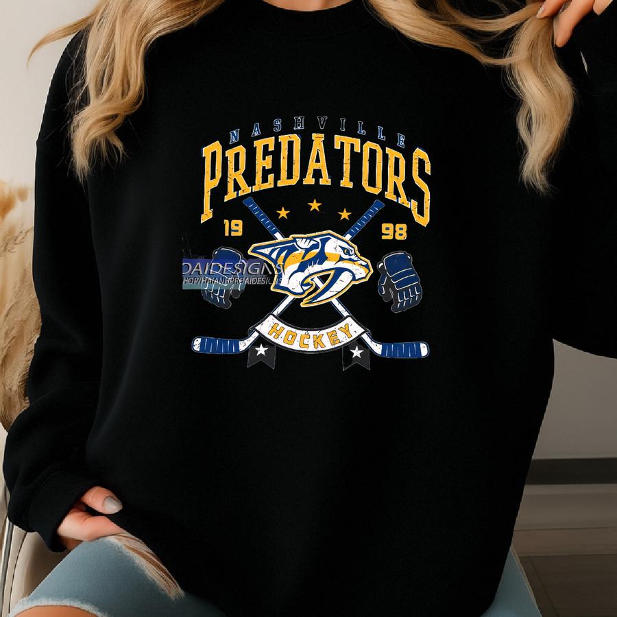 Nashville Predators Hockey T-shirt, Unisex Tee Shirt For Sports Fans, Graphic Sports Tee, Predators Team Shirt, Hockey Fan Sweatshirt