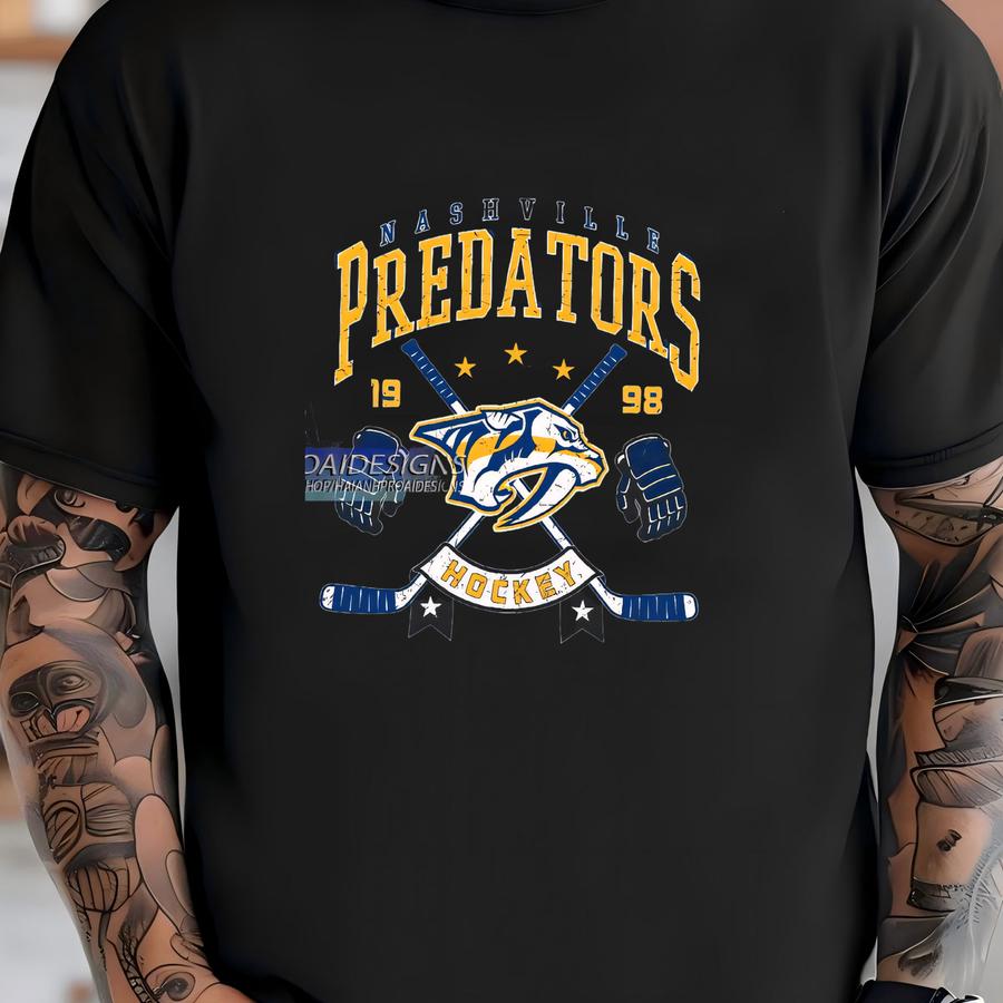 Nashville Predators Hockey Hoodie, Unisex Tee Shirt For Sports Fans, Graphic Sports Tee, Predators Team Shirt, Hockey Fan T-shirt