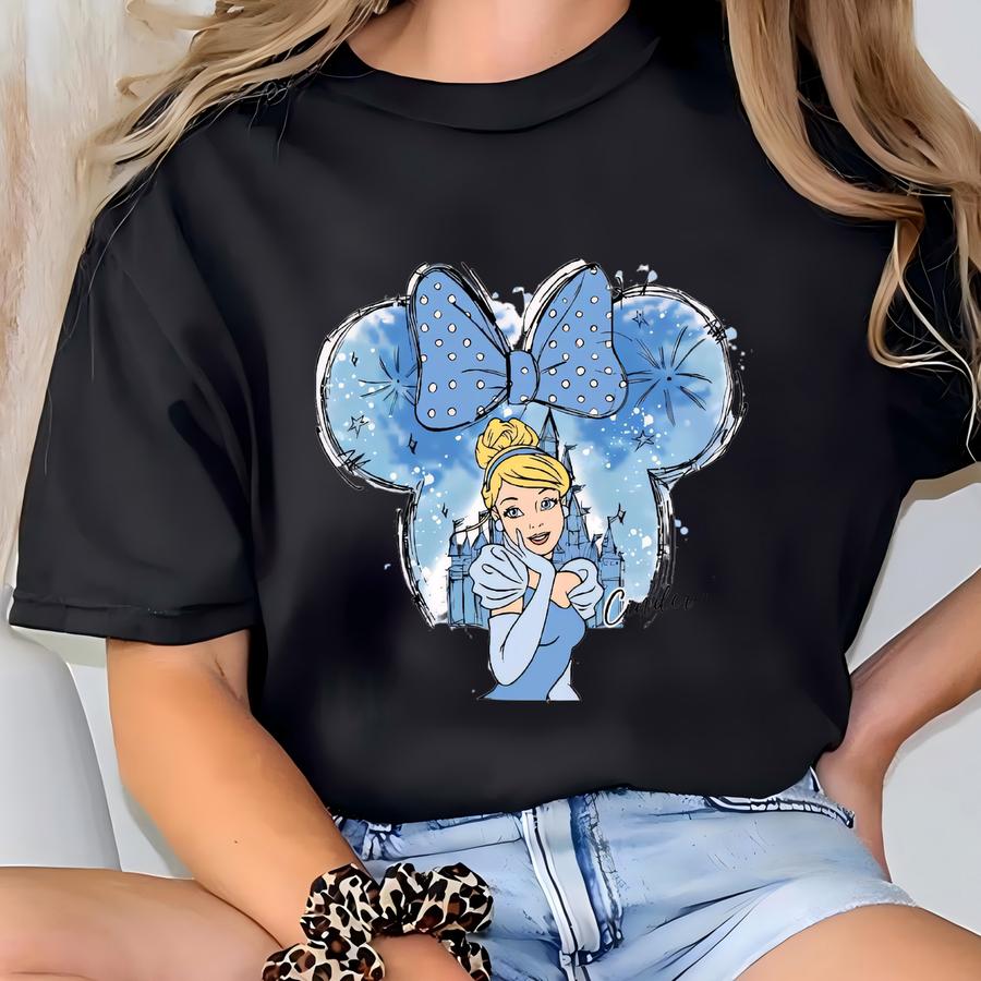 Princess Tee,  Watercolor Shirt, Ears Themed Shirt, Matching, Shirt, Castle Shirt T-shirt