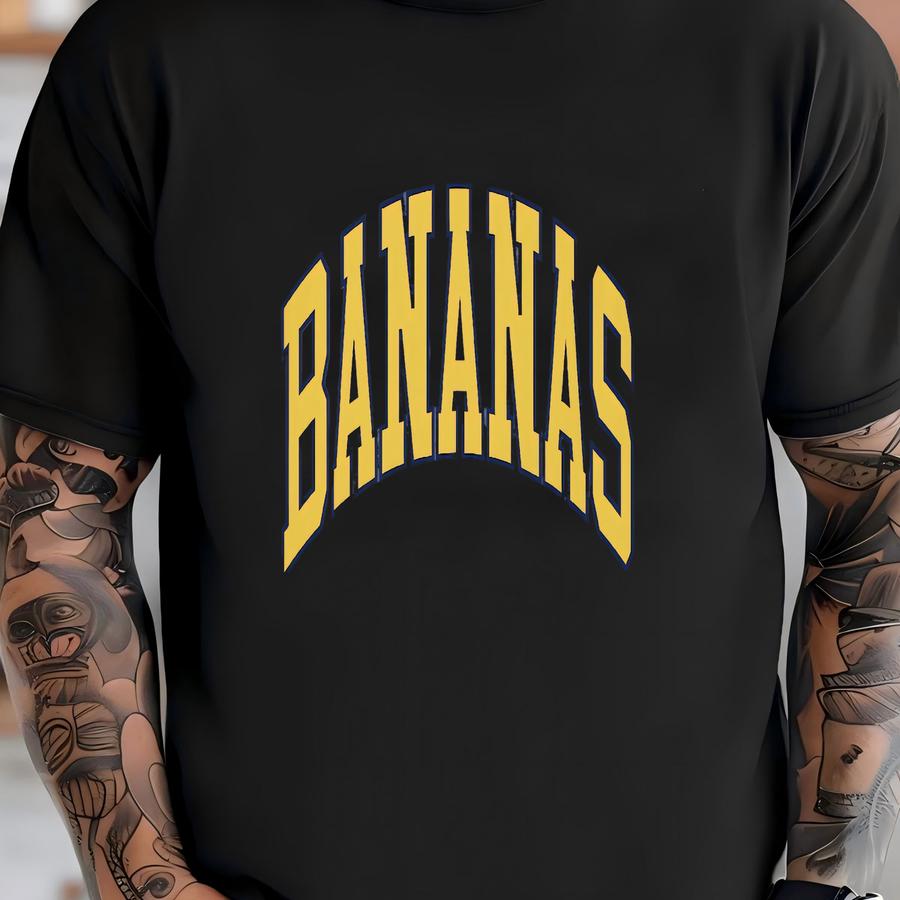 Banana Shirt, Baseball Shirt, Funny Baseball, Baseball Season, Banana Mascot, Let's Go Bananas, Mascot Shirt, Oversized, Fan T-shirt