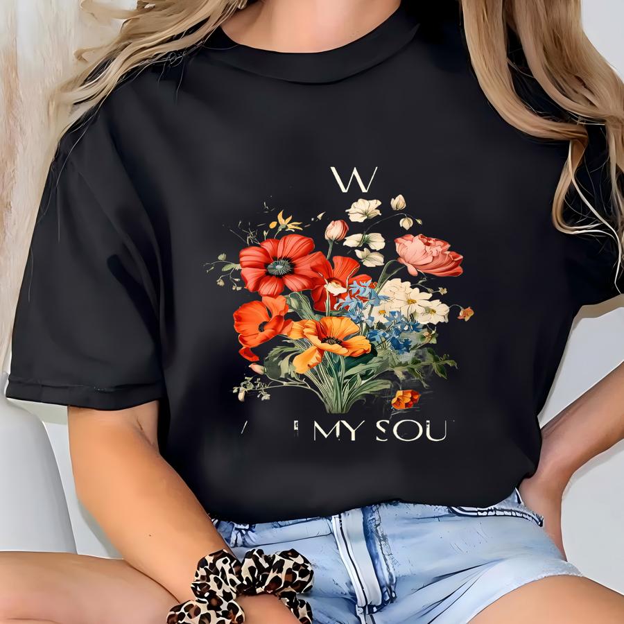 Floral Inspirational Tee:  T-shirt