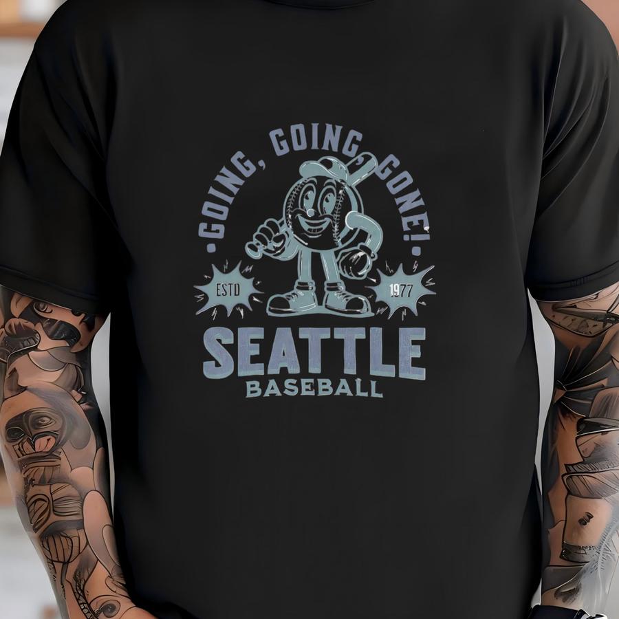 Retro Seattle Baseball Sweatshirt, Vintage 70s Mascot Crewneck, Sports Sweater, Baseball Fan Gift, Baseball Lover, 80s Mariner Merch T-shirt