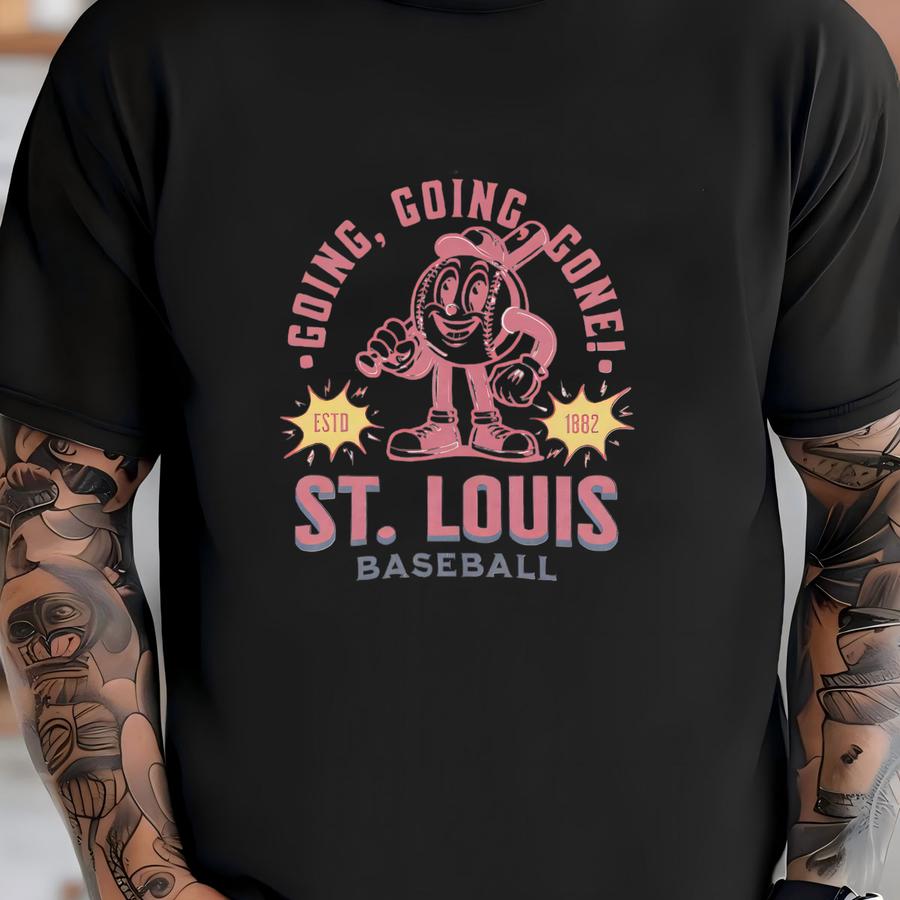 Retro St Louis Baseball Sweatshirt, Vintage 70s Mascot Crewneck, Sports Sweater, Baseball Fan Gift, Baseball Lover, 80s Cardinal Merch T-shirt