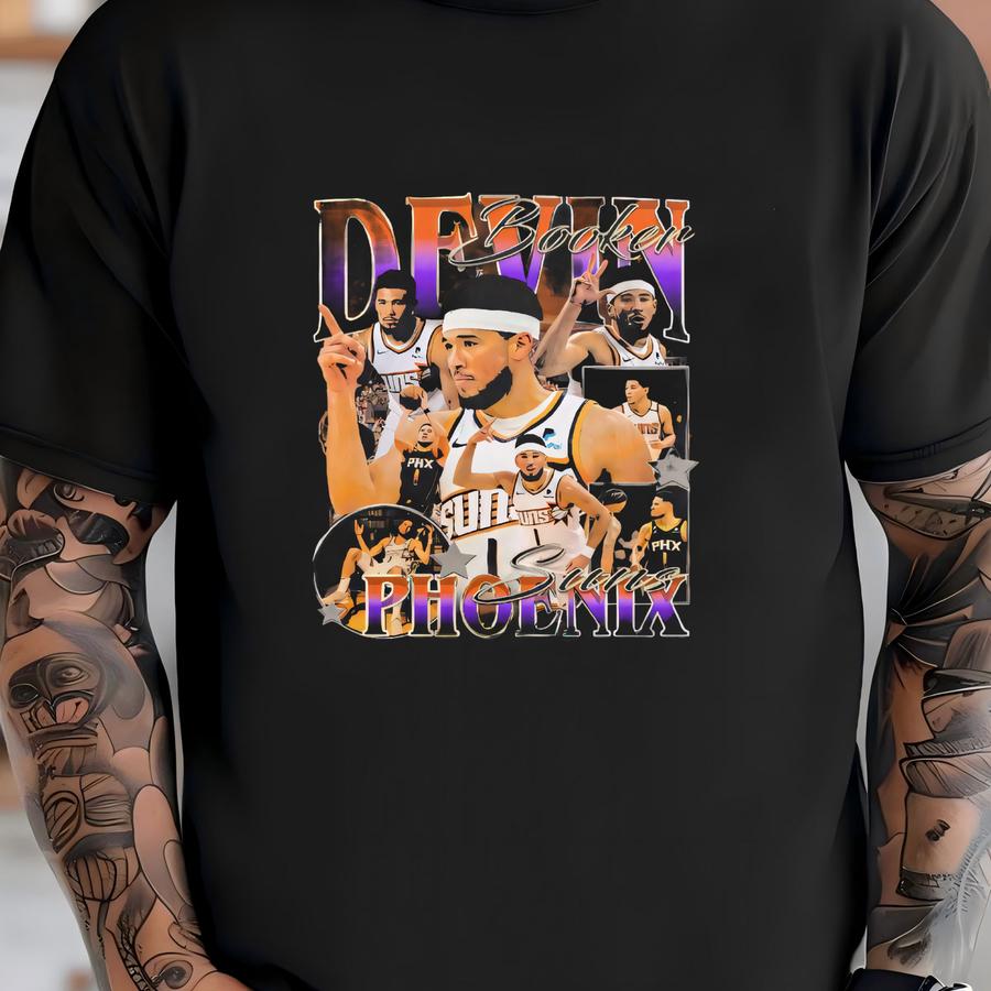 Vintage 90s Devin Booker Shirt Homage Retro Classic Graphic Tee Bootleg Bestseller Unisex Sport Sweatshirt Gift T-shirt