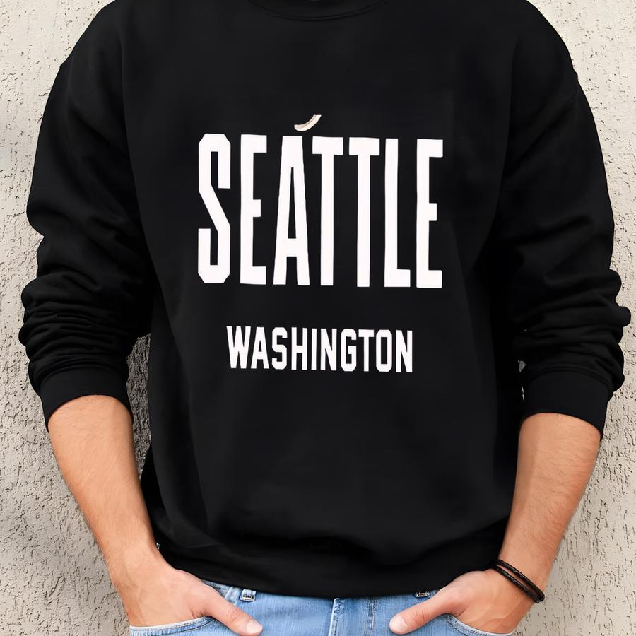 Seattle Sweatshirt | Puget Sound Washington | Seattle Washington Crewneck Sweatshirt Sweatshirt