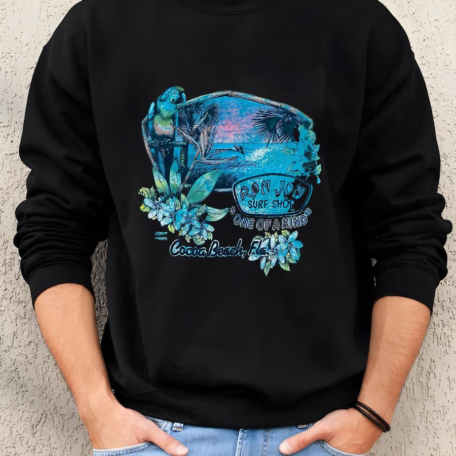 Medium, 1980s Rom Jon Surf Shop T-shirt Sweatshirt