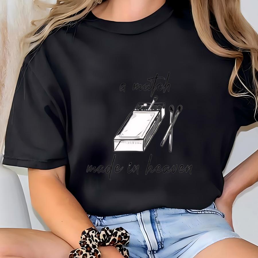 Retro Match Box Baby Tee, Match Box Shirt, A Match Made In Heaven Graphic Tee, 90s Lover Tee, Y2k Style Baby Tee, Summer Tee, Cute Baby Tee T-shirt