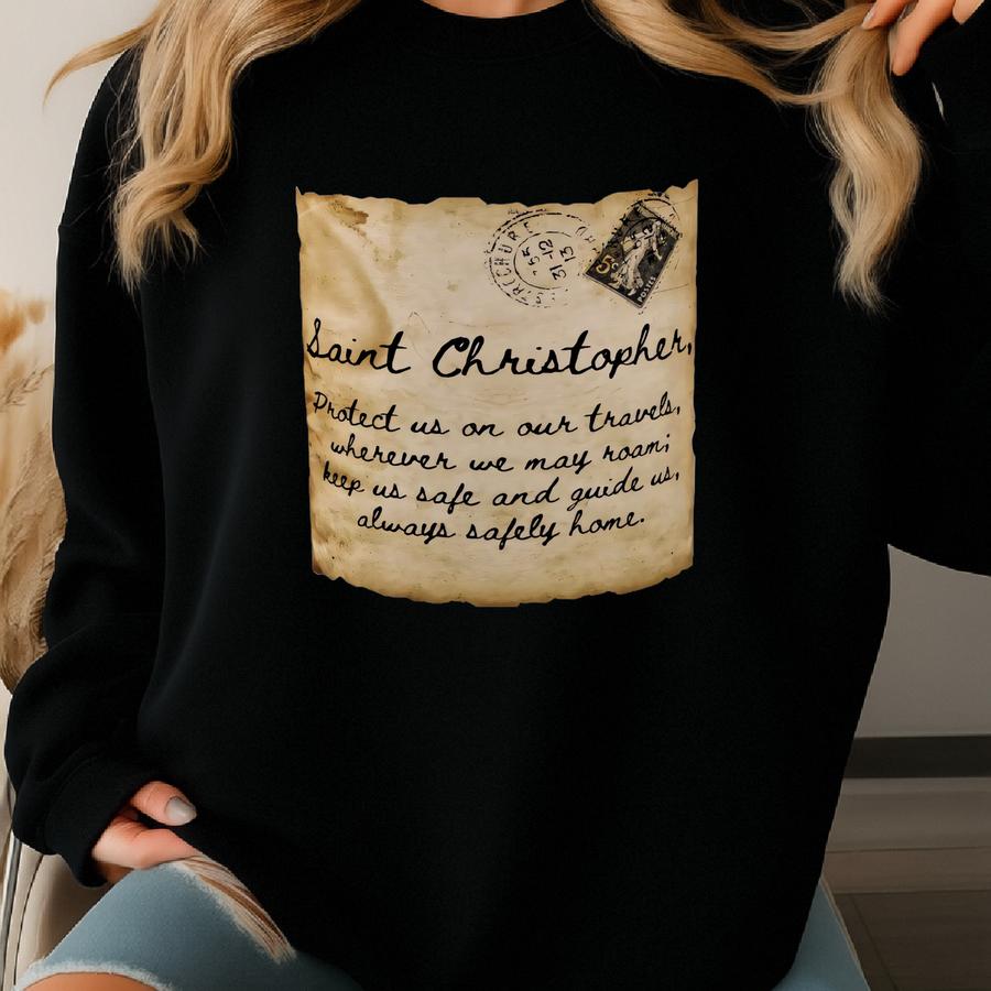 Saint Christopher Mug: Patron Saint Of Travelers, Catholic Gift Sweatshirt