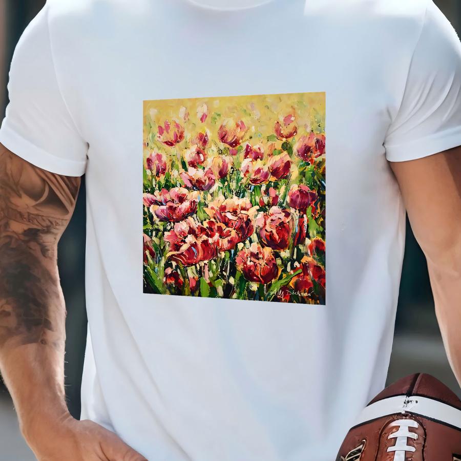 Tulip Original Painting Spring Flowers Art Red Flower Painting Tulip Wall Art Spring Painting Tulip Field Art Floral Oil Painting Vibrant T-shirt Tulip Original Painting Spring Flowers Art Red Flower Painting Tulip Wall Art Spring Painting Tulip Field Art Floral Oil Painting Vibrant T-shirt