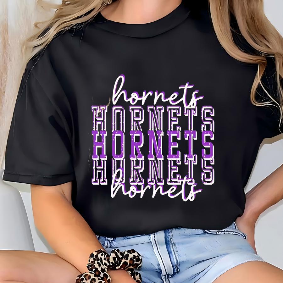 Shirt, Repeating Shirt, Hornet Pride Shirt, School Spirit Shirt, Custom Mascot Shirt, Game Day Shirt, Football Mom Shirt T-shirt