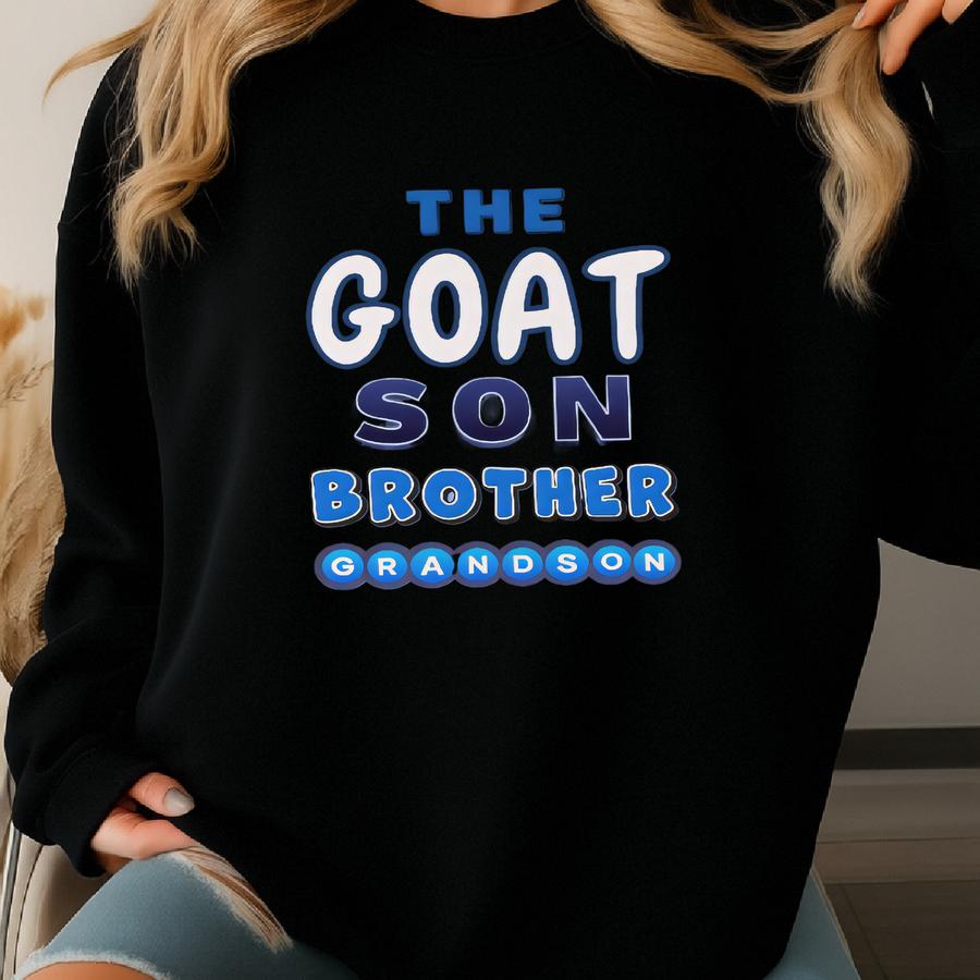 The Goat Son, Grandson, Brother Youth Gildan 8000b 50/50 Moisture Wicking T-shirt Sweatshirt