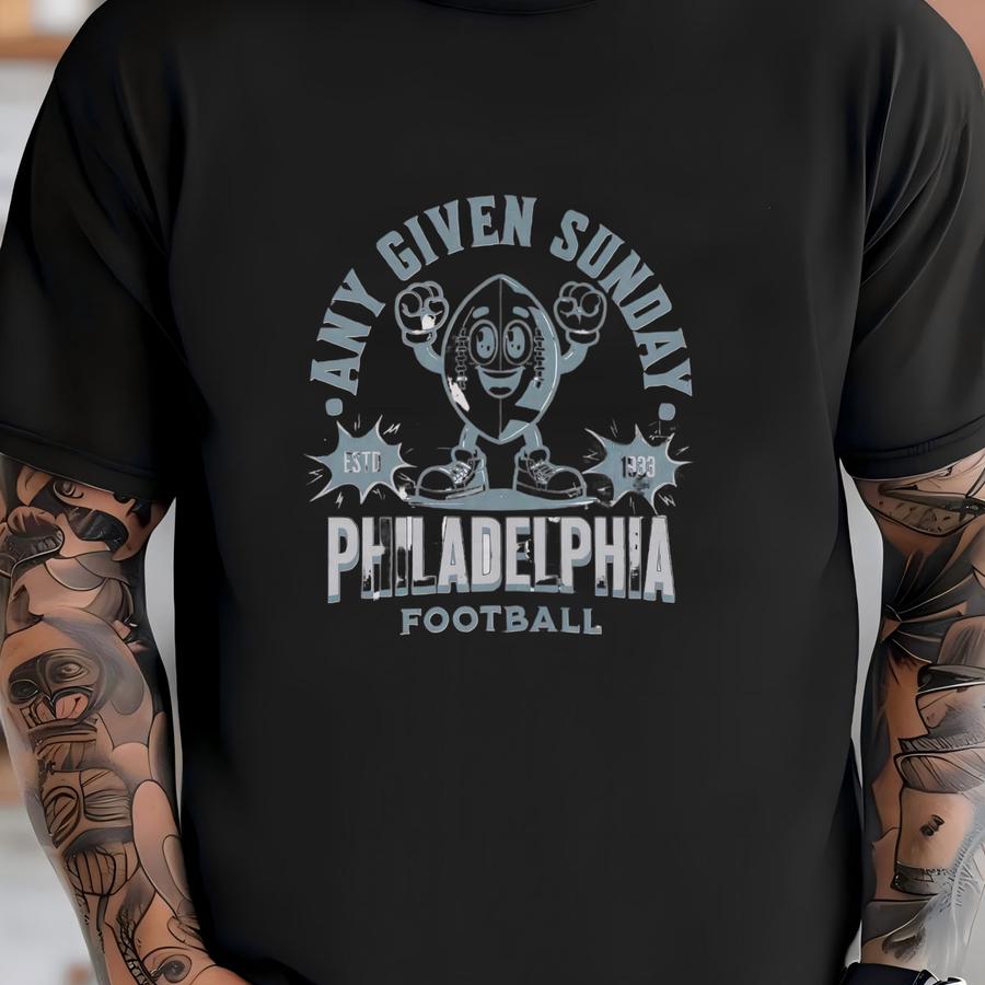 Retro Philadelphia Football Sweatshirt, Vintage 70s Mascot, American Sweater, Football Fan Gift, Football Apparel, 80s Eagle Merch T-shirt