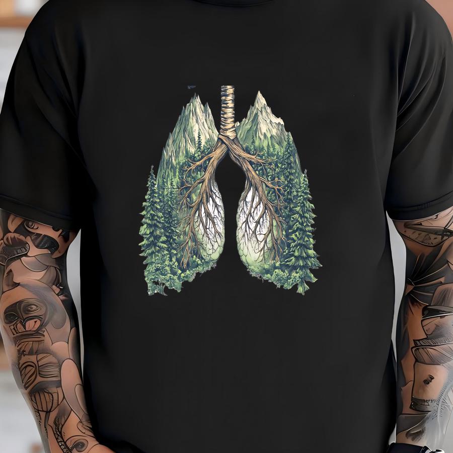 Yhwh Lungs Tree Dtf Transfer: Christian Spiritual Design T-shirt