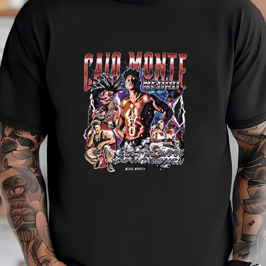 Vintage 90s Caio Monte Negro 'nervous' Shirt Homage Retro Classic Graphic Tee Bootleg Bestseller Unisex Sport Sweatshirt Gift T-shirt