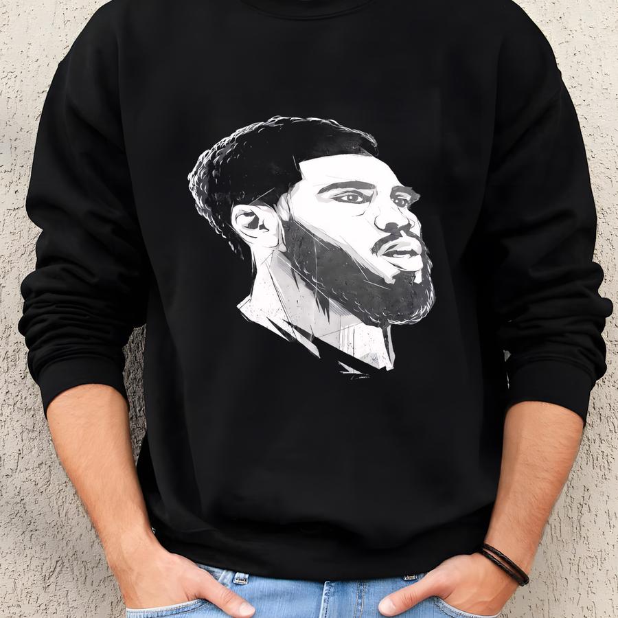 Vintage Jayson Tatum Bleached T Shirt, Premium Heavyweight Sweatshirt, Basketball Hoodie,unisex Faded Black Shirt, Gift For Him Gift For Her Sweatshirt
